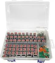 MAX COOL 233PCS Deutsch Connector Kit DT 2 Way Series Connector Plug Waterproof Auto Marine DT2 Pin