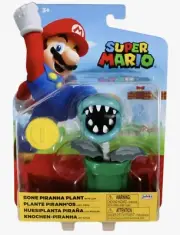 Jakks Pacific World of Nintendo Super Mario Bone Piranha Plant with Coin Figure