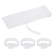 50Pcs 8 Inch Reusable Cable Ties Fastening Hook and Loop Straps White