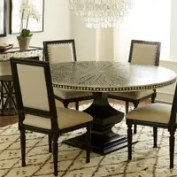 在飛比找ETMall東森購物網優惠-法式復古餐桌椅家用美式古典手繪設計餐桌椅組合小戶型多人餐桌椅