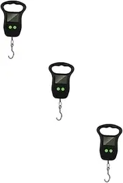 [HANABASS] 3pcs Portable Hanging Scale with LCD Display Capacity for Luggage Fishing and Packages Easy Use for Accurate Weighing Lightweight and Convenient Travel Tool