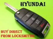 4B HYUNDAI kia FLIP KEY REMOTE REPLACMENT BLANK SHELL CENTRAL LOCKING