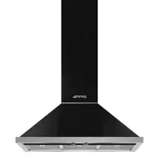 Smeg 90cm Portofino Wall Mounted Rangehood - Black