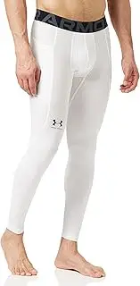 [Under Armour] Men's Standard HeatGear Leggings, White (100)/Black, 3X-Large Tall