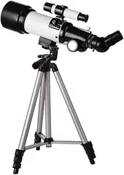 336X Astronomical Refractor Telescope for Kids Beginners Adults, 50-100mm Portable Space Monoscope, White with Nebula Filter Phone