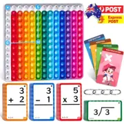 Flash Cards + Pop Fidget Chart- 156 Hole Punched Math Game Multiplication Gifts