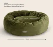 *CLEARANCE* Snooza Cuddler Luxe Fur Bed: Leaf - Large