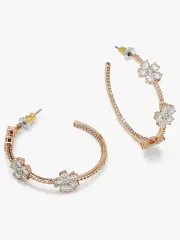Gleaming Gardenia Flower Hoops