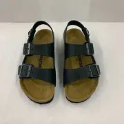 Birkenstock New w/ Box Milano Insignia Blue Oiled Leather Narrow Select Size