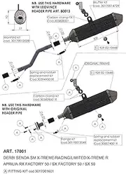 LeoVince Exhaust Flange Replacement Part Set