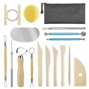 17 Pcs Pottery Tool Kit Polymer Clay Tools Modeling Clay Sculpting Tools Kit