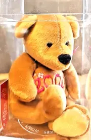 Vintage 8" 2000 "Millennium" hubba love Suffed teddy bear (incased) New unopened
