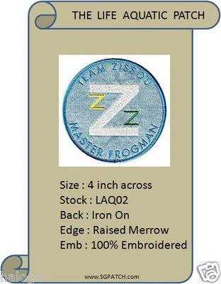 THE LIFE AQUATIC FROGMAN TEAM ZISSOU PATCH - LAQ02
