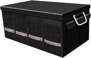 Car Trunk Organizer Storage Case with Reflective Strips Stowing Tidying Large Capacity Container for Sedan Truck, 36L