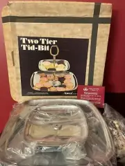 Towle Serving Plate Two-Tier Tid-Bit in Box 386-B Shelton-ware