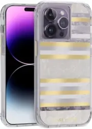 Case-Mate Hardshell Case for MagSafe for iPhone 14 Pro - Pearl Stripes