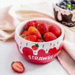 CERAMIC BOWL CUTE GIRL HEART STRAWBERRY RICE SMALL BOWL HOME