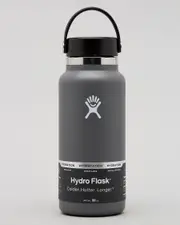 [Hydro Flask] Hydro Flask 32Oz Wide Mouth Drink Bottle in Stone Grey One Size
