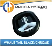 Black Chrome Folding T Lock Handle Trailer Toolbox Drop T Whale Tail