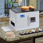 Tool 1800W Electric Roti Maker Machine Tortilla Press Cooker Capacity 15-20 Pcs Baking Speed 0.1 PC/2'50 in Thickness 1-1.5mm Adjustable 20s Automatic Allocation for Pancakes/Tortillas/breads/Wraps