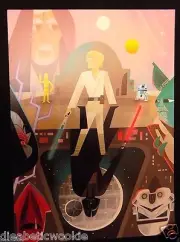 STAR WARS Celebration VII 7 Disney art print postcard Darth Vader Luke Jedi