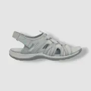 Easy Spirit Women's Gray Spark Open-Toe Slingback Flat Sandals Shoe Size 8M