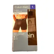 Calvin Klein Men underwear 3 Pack Microfiber Boxer Brief Moisture-Wicking LARGE