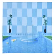 Shower Curtain Waterproof Polyester Decorative Curtain with 12pcs Hook for Bathroom Home Decoration70.9x70.9in