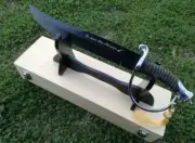 Laguiole Handmade Champagne Sabre Sword Black Limited Edition With Stand And Box