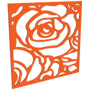 ProtectorAl 300-1200w x 300-1200h Orange/Gloss White Roses Unframed Composite Deco Panel