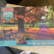 Melissa & Doug 1500 Piece Puzzle “Walk in the Park 33"x24" New Sealed Fall