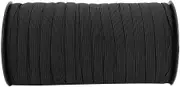Elastic Band Accessory 100Yard Clothing Accessories Rubber for Band Knitted High Elastic 8Mm Decoration Decorative Attire Accessories Elastic Bands (Black)