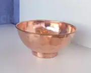 Handcrafted Hammered Copper Vessel Bathroom Sink - Round Design | Unique