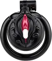 BEWISH Men's Chastity Cage with 4 Pink Penis Rings Male Chastity Device Penis Cage Genuine Chastity Clitoral Cage Men Locked Pussy Penis Cage BDSM Bondage Sex Toy for Gay Couples