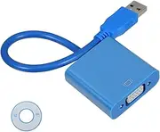 Holibanna USB to Vga Adapter Cable for External Monitor Display Converter for No External Power Supply Required Blue Color