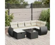Garden sofa set black modular outdoor cushions storage weather resistant