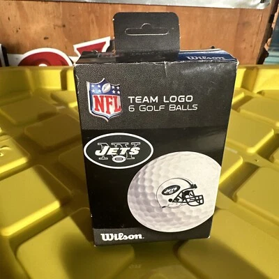 Wilson Team Logo 6 pack golf balls NY JETS