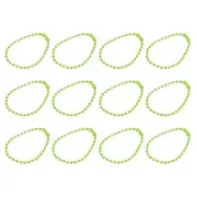 4.72" Ball Bead Chains with Connectors for Key Chains DIY Crafts, 12Pcs Green