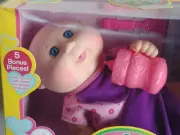 Cabbage Patch Kids DRINK N WET Newborn Baby Doll *NEW* BLUE Eyes Gwyneth Dec 11