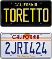 Fast and Furious | TORETTO + 2JRI424 | Metal Stamped License Plates