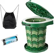 Camping Potty, Portable Folding Toilet, Adjustable Height Potty Retractable for Kids and Adults Outdoor Camping Stool for Boat Beach Tent Hiking Long Trips