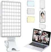 [Frafuo] Phone Selfie Light, 80LED Phone Light with Front & Back Clip and 3 Light Mode, Rechargeable Portable Video Light for Makeup, Camera, Live Stream, Vlog
