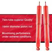 2x Front SKORCHED 4'S Shock Absorbers for Toyota Landcruiser FJ60 HJ60 HJ61 FJ62