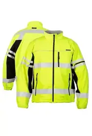 ML Kishigo Premium Black Series Soft Shell Jacket High Visibility Lime JS137. XL