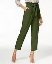 Rachel Roy Women's Paperbag Pants Green Size 6