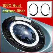 Real Carbon Fiber Front Headlight Ring Bezel Cover For Mini Cooper F55 F56 F57 (for: Mini)
