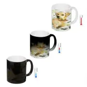 Labrador Retreiver Cute Puppy Coffee Mug Color Changing Heat Morph Black