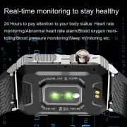 Black Smart Watch 1.57inch IPS Screen Outdoor Sport Watch Health Monitoring GS0