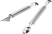 NAMOARLY Tools 2pcs Round Scooper Ice Cream Baller Watermelon Spoon Scoop Ball Stainless Melon Ball Maker Melon Baller Scoop Cutter Tool Ball Machine Fruit Ball Rack Stainless Steel