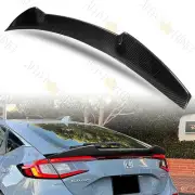 FIT 22-25 HONDA CIVIC 5DR HATCHBACK V-STYLE CARBON FIBER REAR TRUNK SPOILER WING (for: Honda)